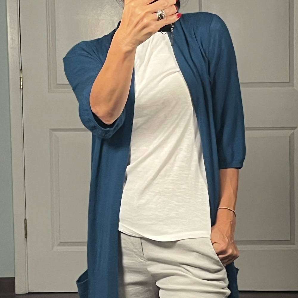 Vince 100% cashmere longline cardigan size S - Picture 5 of 15